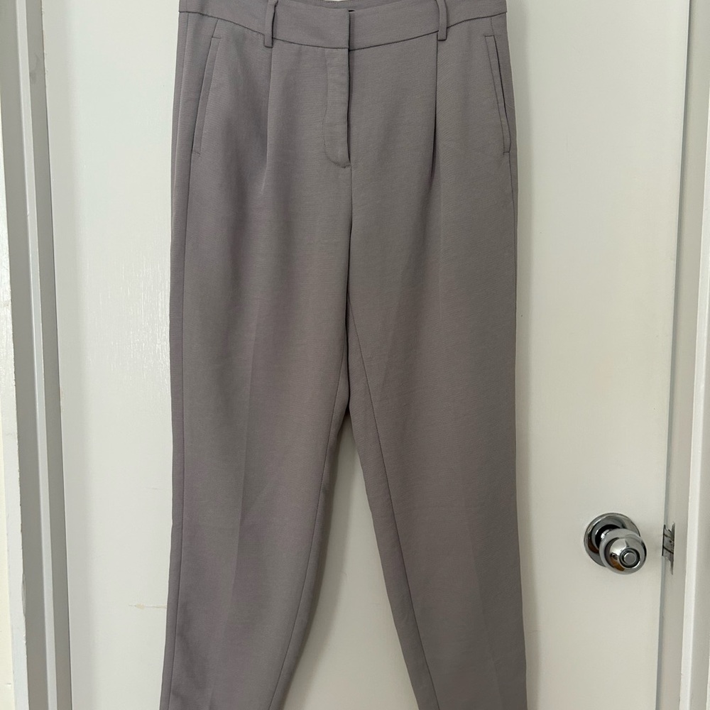 RW&CO. Gray Tailored Trousers High-Waisted
